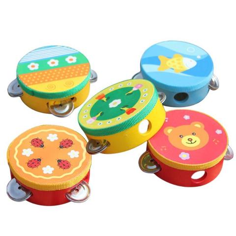 Children Kids Music Toys Educational Cartoon Mini Musical Beat Instrument Hand Drum Baby Toys ► Photo 1/6