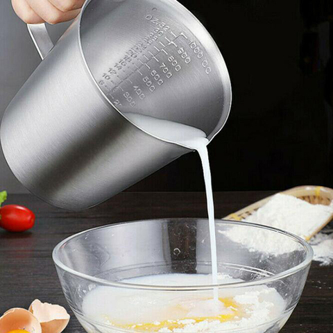 Thick Stainless Steel Measuring Cup With Scale 2000ml 1000ml 500ml Kitchen Baking Tea Large Capacity Measuring Cup ► Photo 1/6