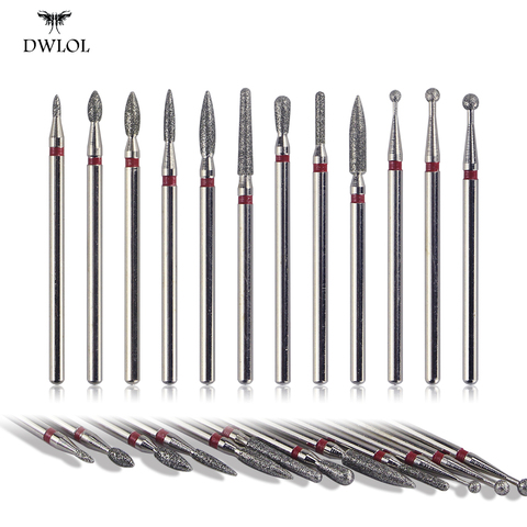 12 shapes Diamond Nail Drill Milling Nail Drill Bits Cuticle Cutter for Manicure Nail Files Electric Milling Burr Grinder TD1-12 ► Photo 1/6