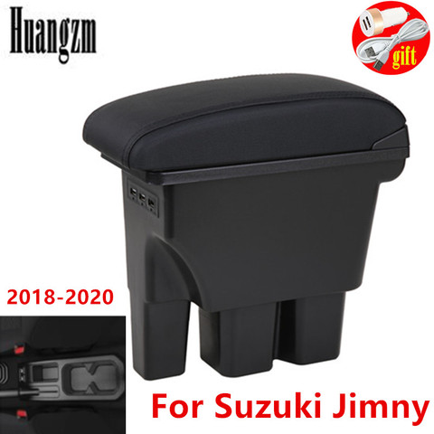 For Suzuki Jimny Armrest Jimny 2022 JB74 double-layer retractable with USB led light punch-free integrated armrest box ► Photo 1/6