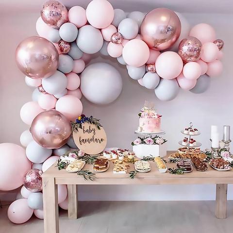 169pcs Macaron Balloons Garland Arch Rose Gold Confetti Ballon Wedding Birthday Baloon Birthday Party Decor Kids Baby Shower ► Photo 1/6