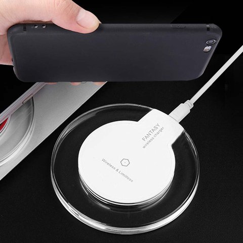 Mobile Phone Wireless Charger Q5 5w 5V Universal Mobile Phone Charger Portable Wireless Induction Fast Charging Pad Charger ► Photo 1/6