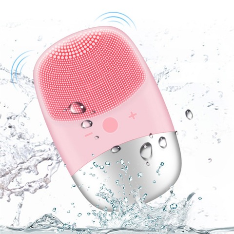 Silicone Face Cleansing Brush Mini Electric Massage Waterproof Facial Cleansing Tool Soft Deep Face Pore Cleanser Brush ► Photo 1/6