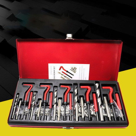 131Pcs Damaged Thread Repair Drill Tool Tap Die Kit Combination Remove Broken Screws Bolts M5/M6/M8/M10/M12 Wire Thread Inserts ► Photo 1/6