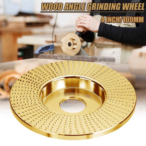 100x22mm Flat Wood Grinding Wheel Rotary Disc Sanding Wood Carving Tool Abrasive Disc Tools For Angle Grinder 2 Colors ► Photo 1/6