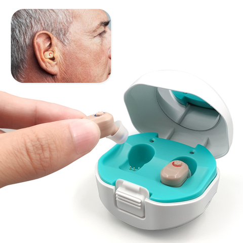 Digital Hearing Aids Rechargeable Digital Hearing Aid with Charging Case Audifonos Hearing Device Hearing Amplifier for Elderly ► Photo 1/6