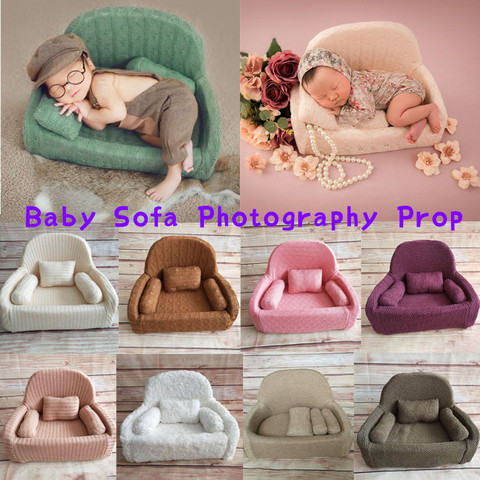 4 Pcs/Set Newborn Photography Props Baby Posing Sofa Pillow Infant Photo Shooting Chair Decoration Fotografia Accessories ► Photo 1/6