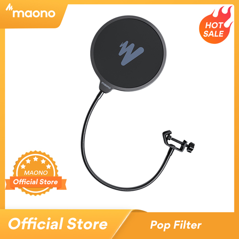 MAONO Microphone Pop Filter Metal Pop Filter Shield Double Layer Windscreen Popfilter For USB Microhone Podcast Microphone ► Photo 1/6