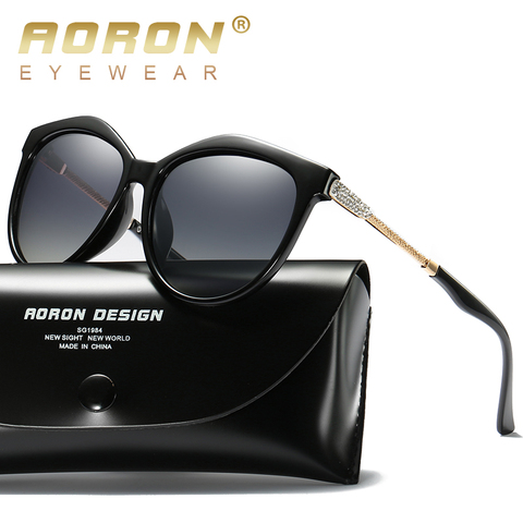 AORON Luxury Polarized Women Sunglasses Fashion Round Sunglasses classic Design cat eye UV400 Sun Glasses ► Photo 1/6