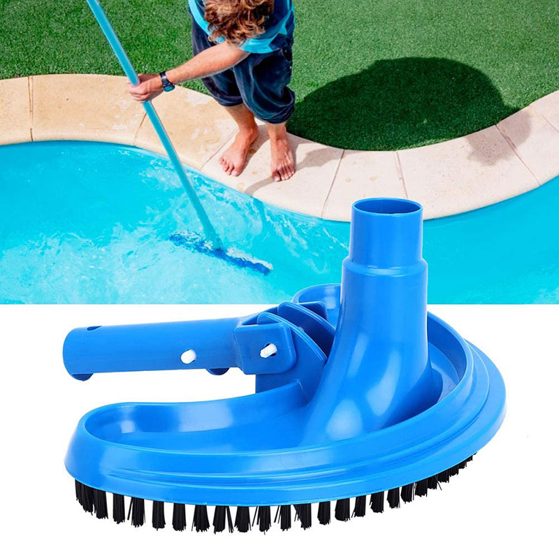 Vacuum Head Brush Curved Pool Tool for Swimming Pool 12 Blue Pool Vacuum Brush Head Pool Cleaning Brushes