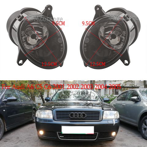 2Pcs Front Halogen Fog Lights for Audi A6 C5 2003 2004 Fog Lamp foglight foglights headlights Assembly With halogen Bulbs ► Photo 1/6