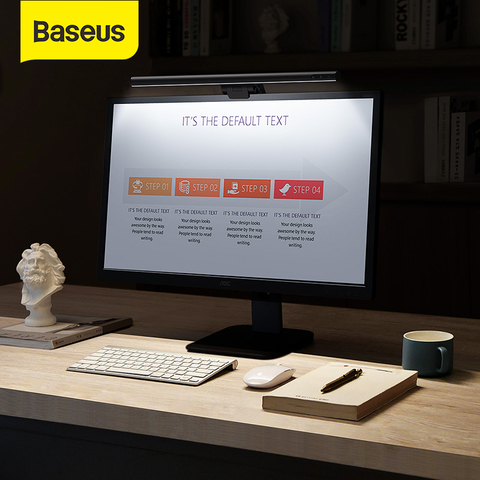 Baseus Screen Hanging Light Desk Lamp Computer Laptop Light Table Lamp For LCD Monitor Lamp Study Reading Light ► Photo 1/6