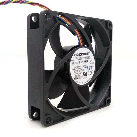 PVA080F12H 8cm 8020 fan 12V 4-wire computer CPU power supply chassis cooling fan ► Photo 1/4