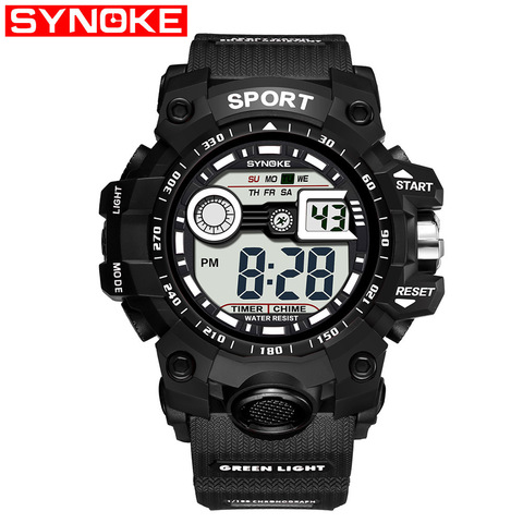 Synoke Hot Sale Cross-Border Wish Popular Men's Sports Electronic Watch Multi-Function Outdoor Large Screen Sport Watch Men ► Photo 1/5