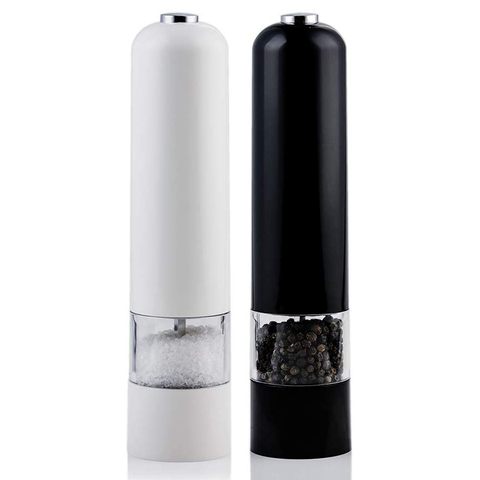 Leeseph Battery Operated Pepper Grinders, One-Button Operation Electric Sea Salt Mills, Kitchen Tools Gadgets ► Photo 1/6