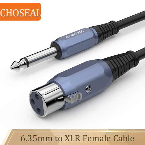 CHOSEAL 3 Pin XLR Female to 6.3mm (1/4 Inch) TRS Stereo Jack Male M/F Balanced MIC Microphone Audio Interconnect Cable ► Photo 1/1