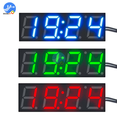 3 In 1 DS3231 Digital Clock+Thermometer+Voltmeter Module DC 5-30V Blue/Green/Red LED Display R8025 Time Temperature Voltage ► Photo 1/6