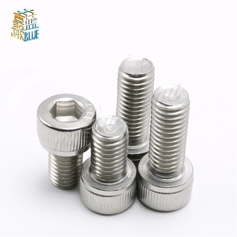 10-100pcs DIN912 M1.4 M1.6 M2 M2.5 M3 M4 M5 M6 M8 Metric Thread 304 Stainless Steel Hex Socket Head Cap Screw Bolts 4-50 mm ► Photo 1/2