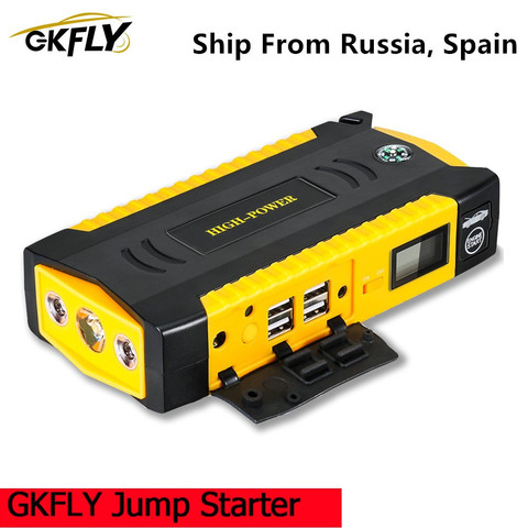 GKFLY Car Jump Starter 12V Super Power Bank Auto Start Battery Lithium Polymer Starting Device Booster Jumper Cables Buster LED ► Photo 1/6