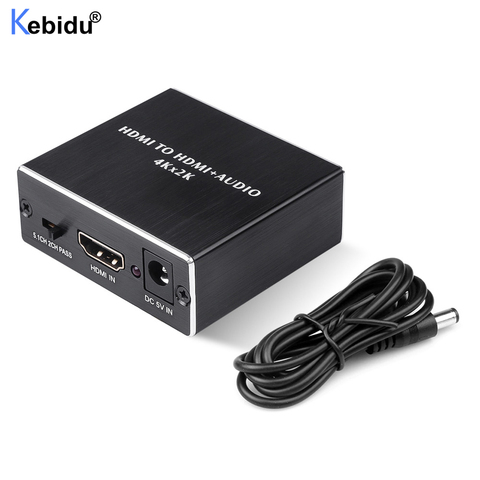 KEBIDU 4K x 2K HDMI audio extractor + Optical TOSLINK SPDIF + 3.5mm Stereo Audio Extractor Converter HDMI Audio Splitter ► Photo 1/6