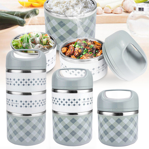 Portable Stainless Steel Thermal Lunch Box for Food Office Lunchbox Bento Boxs Thermos Lunch Box Food Container with Lunch Bag ► Photo 1/6