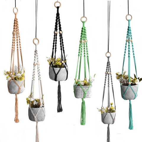 New arrival plant hanger pot hanger pot tray plant tray macrame plant hanger pot hanger ► Photo 1/6