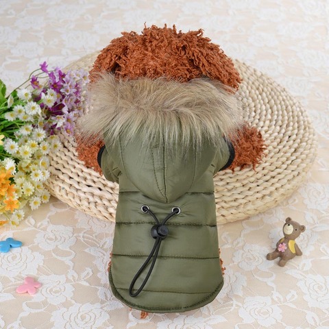 pawstrip Outfits Warm Small Dog Clothes Winter Pet Dog Coat For Chihuahua Soft Fur Hood Puppy Jacket Clothing For Dogs Chihuahua ► Photo 1/6