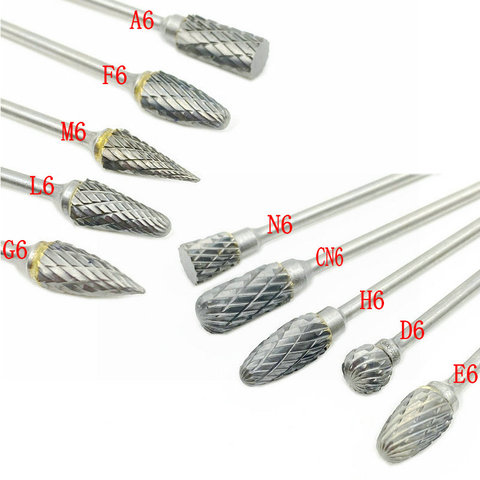Tungsten Carbide 2.35x6mm Drill Bits Rotary Burs Metal Diamond Grinding Woodworking Milling Cutters for Drill Bits Dental Polish ► Photo 1/6