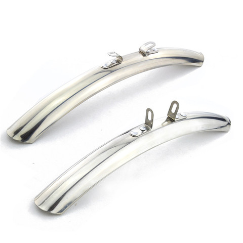 700C Stainless Steel Mudguard City Retro Bike Fender Fixed Gear Bicycle Silver Front Rear Fenders ► Photo 1/6