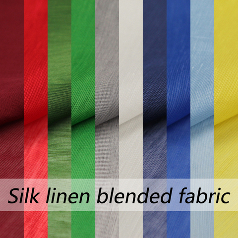 Plain colors silk linen blended fabric natural fabric,SLN188,SLN189,SLN190,SLN191,SLN192,SLN193,SLN194,SLN195,SLN196,SLN197 ► Photo 1/6