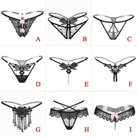 Sexy Women Lingerie Butterfly Embroidery Thong Underwear Panties G