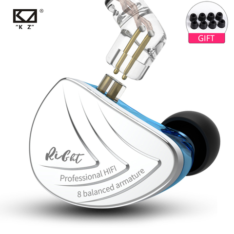 New KZ AS16  8 Balanced Armature Driver In Ear Earphone HIFI Bass Monitor Earphone Earbuds for KZ ZS10 AS10 ZST ZSN PRO ZS10 PRO ► Photo 1/6