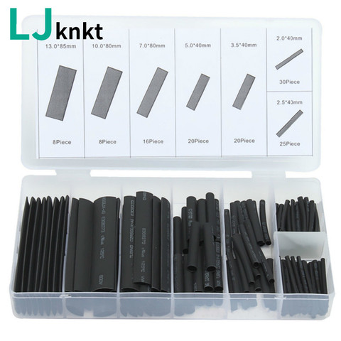 127pcs Heat shrink tube sleeve 2:1 black electronic diy kit Insulation Sleeving Polyolefin Shrinking Assorted Tubing Wire Cable ► Photo 1/6