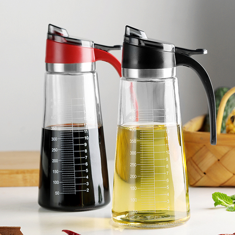 Reinforced Glass Olive Oil Bottle Premium 650ml Vinegar Container Kitchen Soy Sauce Bottle Fashion Glass Vinegar Storage Bottle ► Photo 1/6