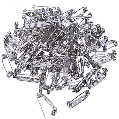 MIUSIE 50 pcs/lot 15 20 25 30 35 mm 40mm brooch clip base pin safety pin brooch set blank base for DIY jewelry making supplies ► Photo 1/6