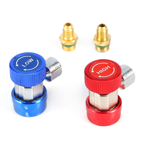 1 Pair High Low Adapter Connector R134A AC Air Condition Adjustable Quick Coupler Car Accessories ► Photo 1/6