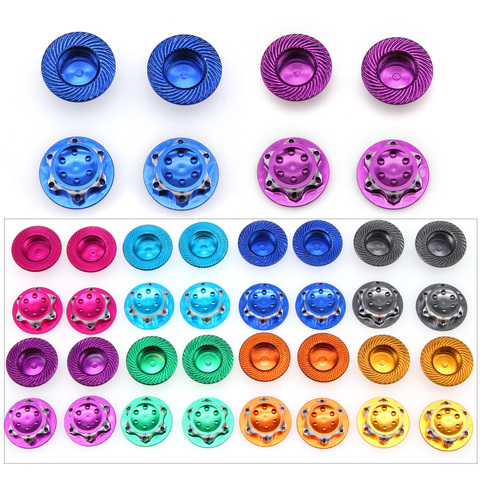 4pc/lot Aluminium Wheel Hub Cover Antidust Cover 17mm HEX Nut For RC 1:8 Model Car Anti-skid Wheel Cover ► Photo 1/6