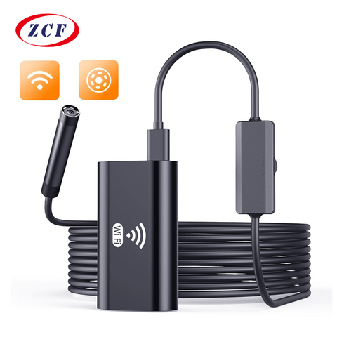 F99 Wifi Endoscope Camera HD720P 8mmLens USB Camera Semi-rigid Cable Waterproof Iphone Android Wireless Car Inspection Borescope ► Photo 1/6