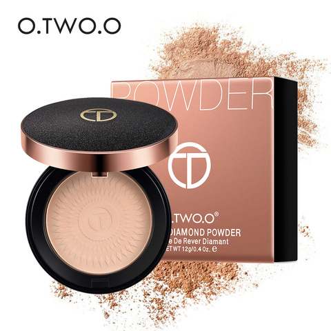 O.TWO.O Natural Face Powder Mineral Foundations Oil-control Brighten Concealer Whitening Make Up Pressed Powder With Puff ► Photo 1/6