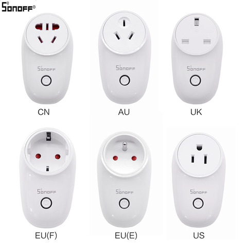 Sonoff S26 WiFi Smart Socket US/EU/UK Wireless Plug Power Socket Smart Home Switch Work with Alexa Google Assistant Smart Phone ► Photo 1/6