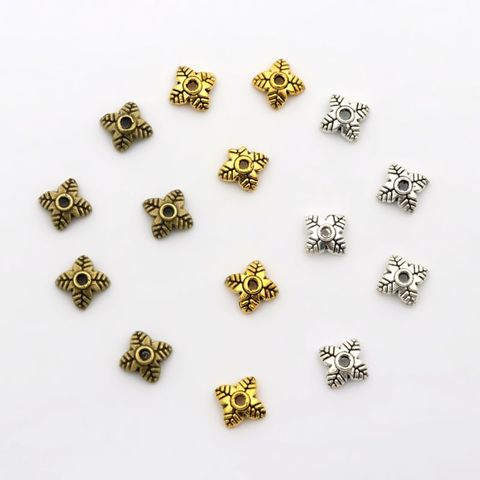 100Pcs 4 Petals Leaf Flower Loose Sparer End Bead Caps for Jewelry Making Finding Diy Beadworks Accessories Component Wholesale ► Photo 1/6