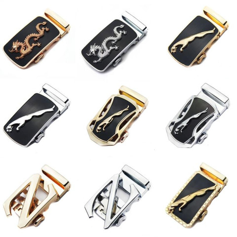 Alloy Men's Belt Buckle Business Casual Automatic Buckle Leopard Dragon Z Belt Buckle Suitable for 3.5cm Gear with Body ► Photo 1/6