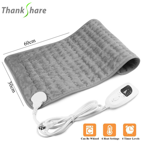 THANKSHARE Electric Heating Pad Blanket Timer Physiotherapy Heating Pad For Shoulder Neck Back Spine Leg Pain Relief Winter Warm ► Photo 1/6