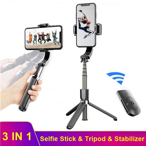 Tongdaytech Bluetooth 5.0 Selfie Stick Tripod Anti-Shake Handheld Gimbal Stabilizer For Iphone Samsung Xiaomi Smartphone Tripode ► Photo 1/6