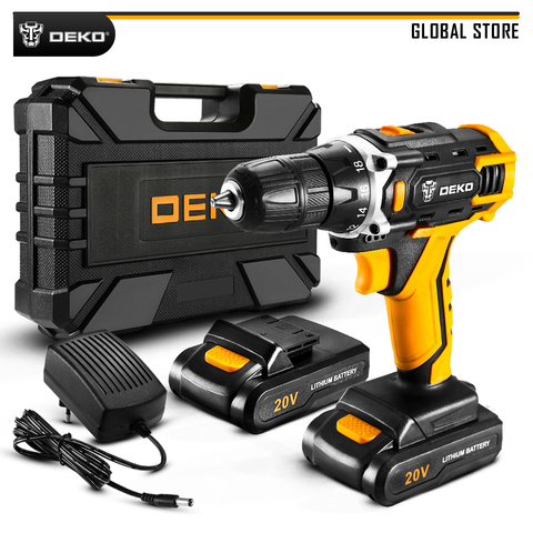 DEKO New Arrival Sharker 20V Electric Screwdriver DC Cordless Drill for Woodworking LED Mini Power Driver Home DIY Power Tools ► Photo 1/6