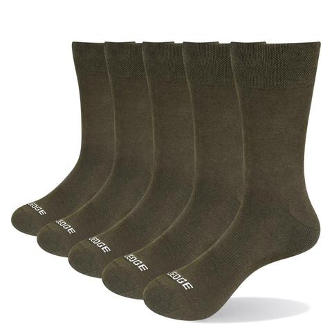 YUEDGE 5 Pairs Men Cushion Bamboo Charcoal Fiber Breathable Deodorant  Comfortable Business Sport Athletic Dress Crew Socks ► Photo 1/6