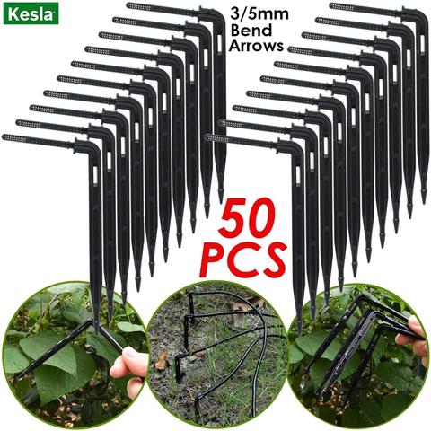 KESLA 50PCS Bend Arrow Dripper Micro Drip Irrigation Kit Emitters for 3/5mm Hose Garden Watering Saving Micro Dripper Greenhouse ► Photo 1/6