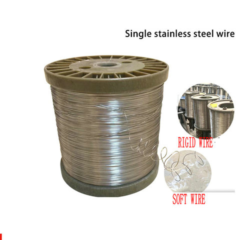 HQ 0.1-2MM Marine Grade 316 Single Stainless Steel Wire Rod Tiny Soft or Rigid  Stroke SIngle Line Fishing Banding Clothesline ► Photo 1/6