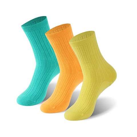 Merino Wool Socks, ZEALWOOD  Unisex Double syringe Running Socks Pure color Socks 1/3 Pairs ► Photo 1/6