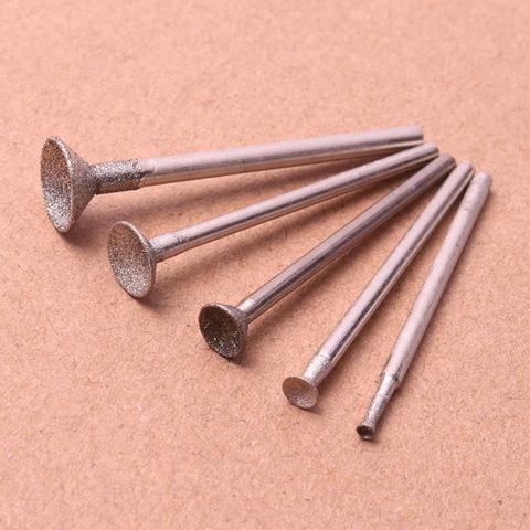 10Pcs 2-10mm Diamond Grinding Head Mounted Point 2.35/3mm Shank Spherical Concave Jade Carving Burrs Polishing Engraving Tools ► Photo 1/6